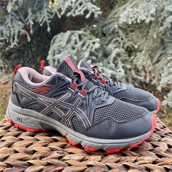 Women’s Asics Gel-Venture 8 Gray Silver & Red Running Shoes & Trainers. Size 7 - Picture 8 of 8